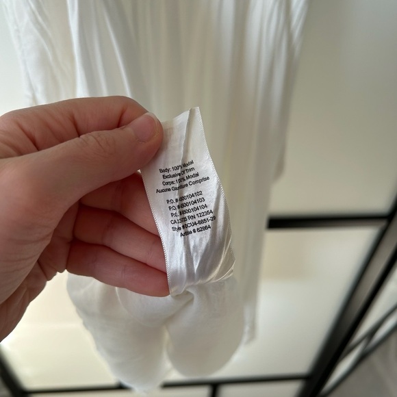 [S] Aritzia LaBoheme Wilfred Boho Sleeveless White Midi Dress With Pockets - Picture 11 of 11